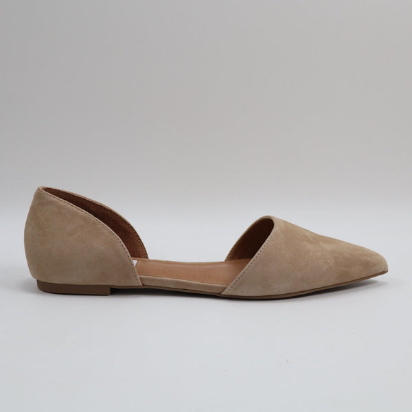 🔥Steve Madden Khai D'Orsay Pointy Toe Flats, Tan Suede, 9US/39EU SHIPS TODAY🔥