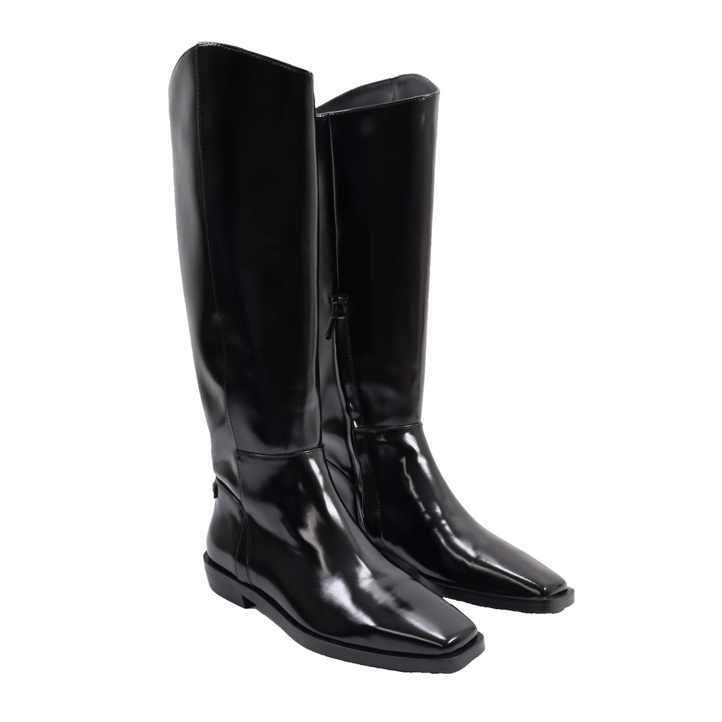 🔥NEW Sam Edelman Cesar Tall Riding Boot, Black Patent Leather 7US/37EU MSRP$200