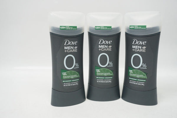 Dove Men + Care 0% Aluminum Deodorant LIME & SAGE Plant Based 48HR 2.6 oz New