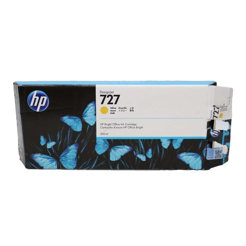 Genuine HP 727 Yellow F9J78A DesignJet T1500 T920 T2500 EXP 25 Open BX PKG USED