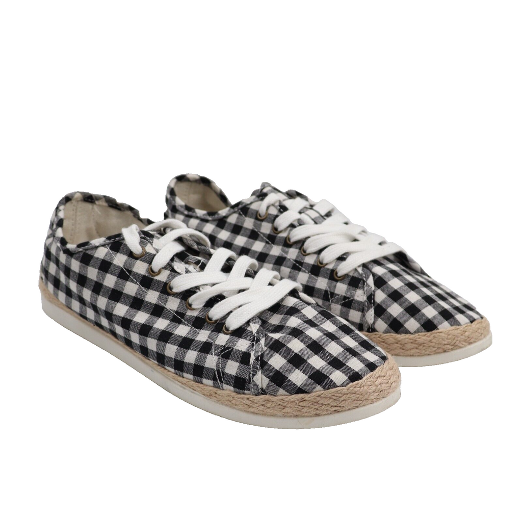 🔥Esprit Eloise Espadrille Sneaker, Black and White Gingham, 11US SHIPS TODAY🔥