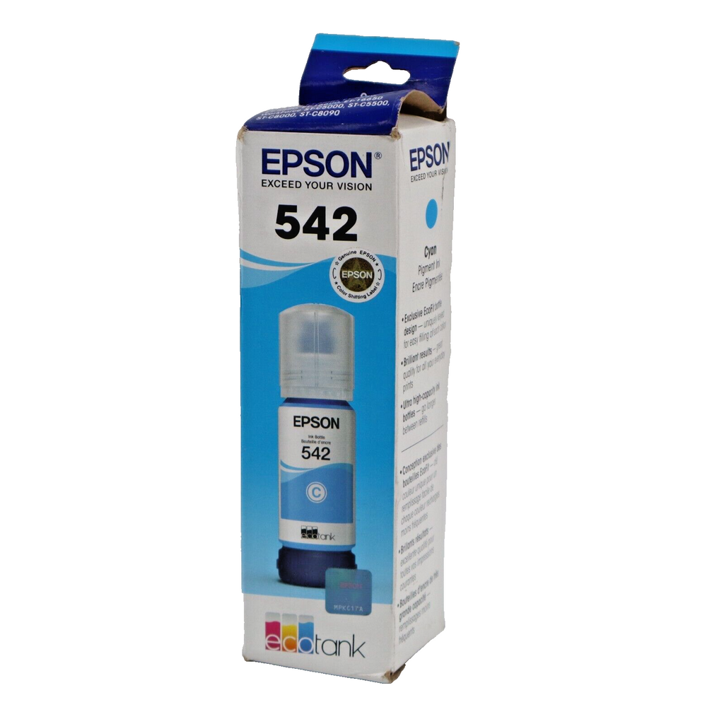 🔥NEW EPSON 542 CYAN EcoTank Genuine Ink 70ML T542220-S Exp 06/28 SHIPS TODAY🔥