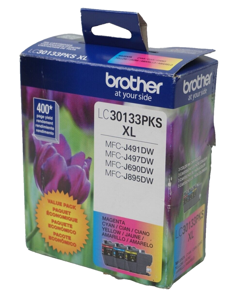 Genuine Brother LC30133PKS Ink Cartridge Tri-pack Cyan, Magenta, Yellow 3 Colors