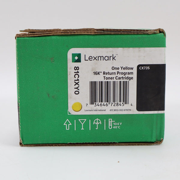 🔥NEW Genuine Lexmark 81C1XY0 Yellow 16K Toner for CX735 DAMAGED BOX SHIPS TODAY