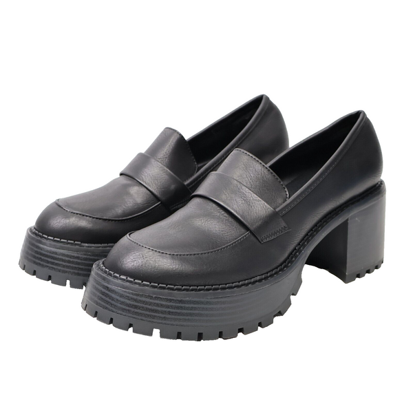 🔥Mia Dalilah Chunky Platform Loafers Slip-On Lug Sole, Black, 9M US SHIPS TODAY