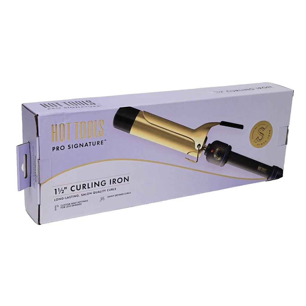 🔥OPEN HOT TOOLS Pro Signature Gold Curling Iron | Long-Last Curls HTIR1577 🔥