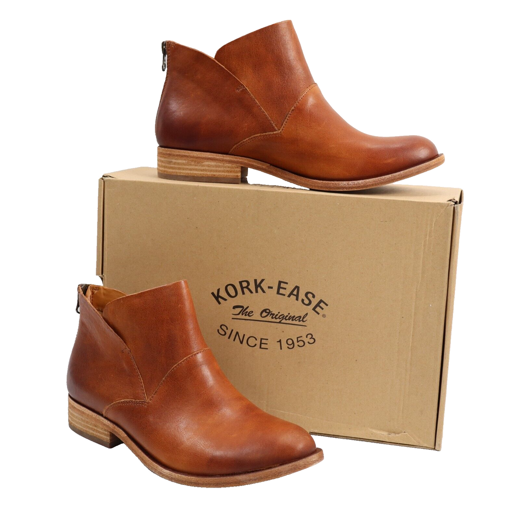 🔥NEW Kork-Ease Ryder Ankle Boots, Brown Rum Leather, 8US/39EU, MSRP$210🔥