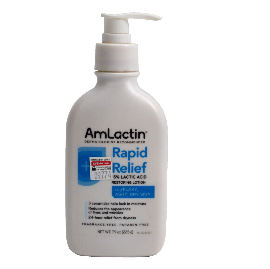 🔥NEW AmLactin RAPID RELIEF 15% Lactic Acid Restoring Lotion for Dry Skin 7.9 oz