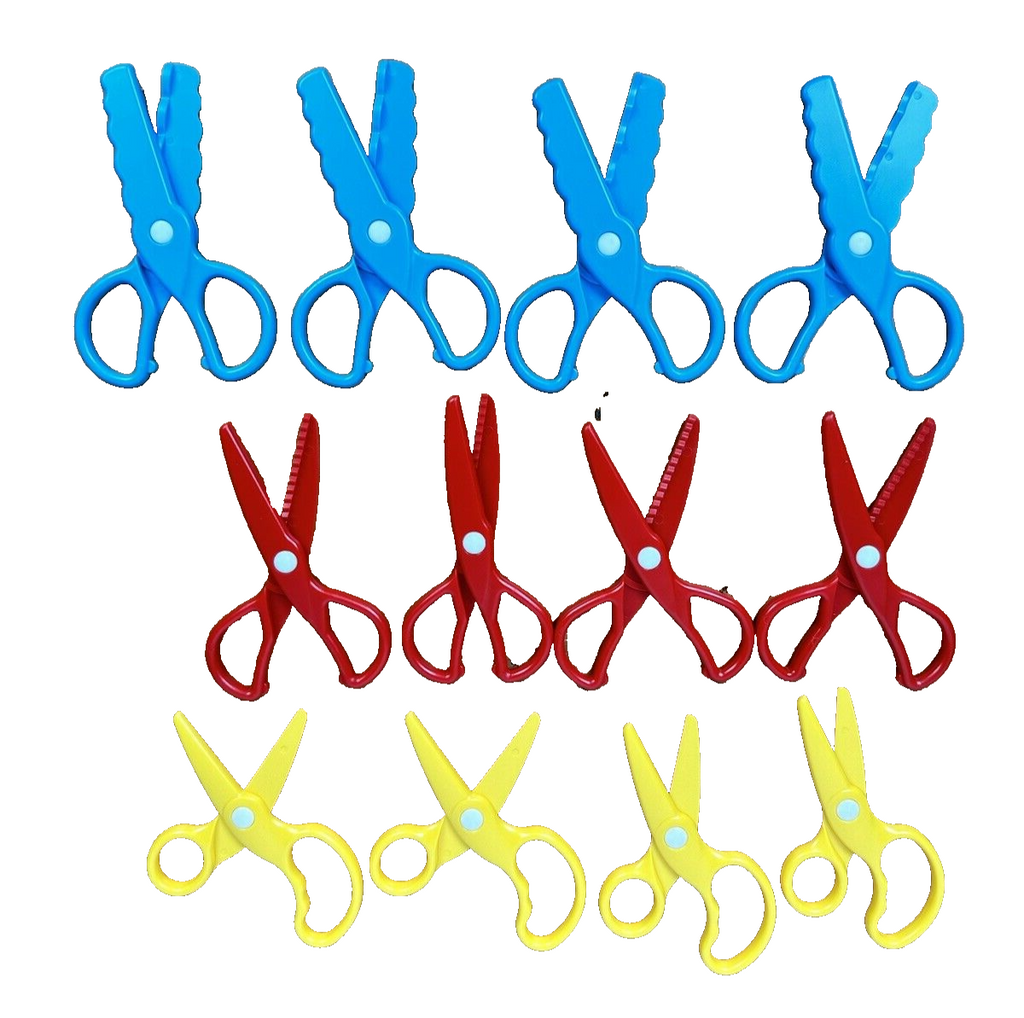 12 X Children Safety Scissors Toddler Craft Scissors Preschool Training for Kids