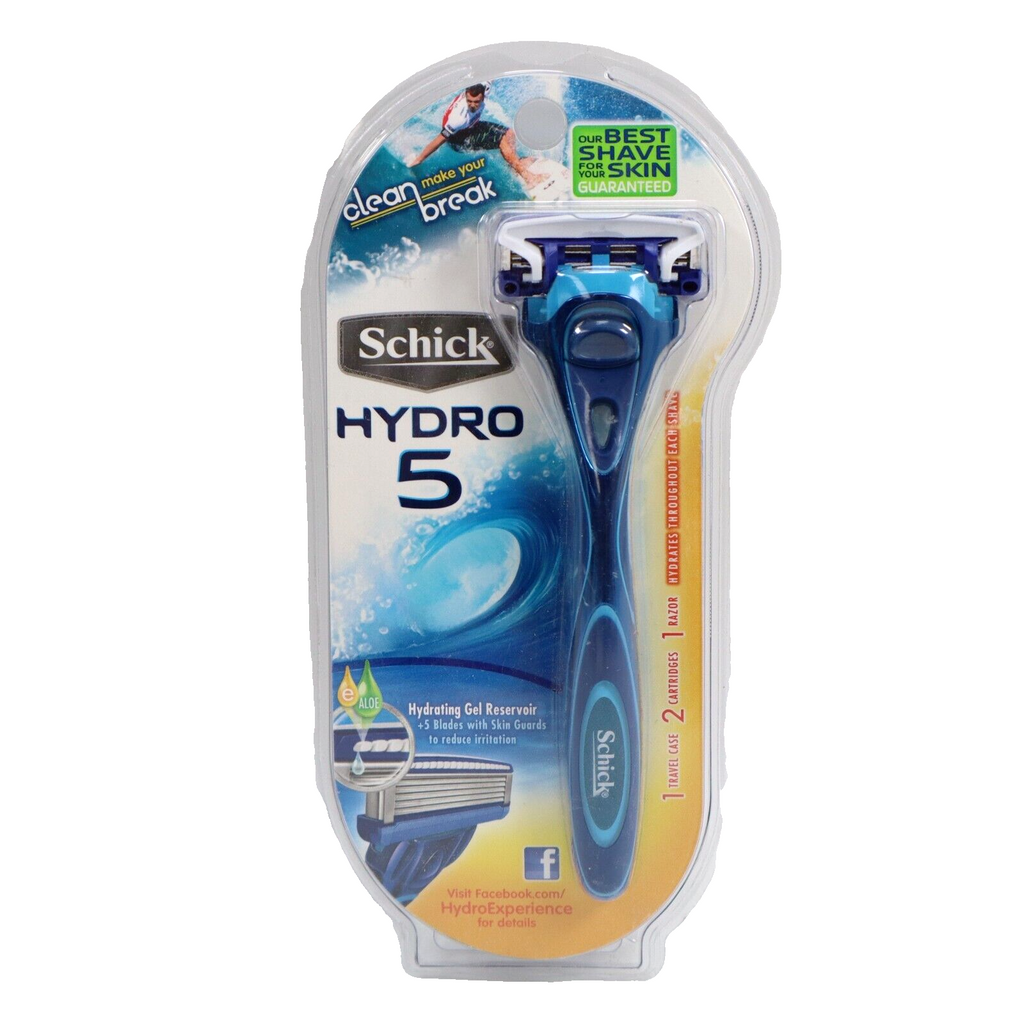 🔥NEW Schick Hydro 5 Men’s Shaving Disposable 5-Blade Razor 2 Cartridges🔥