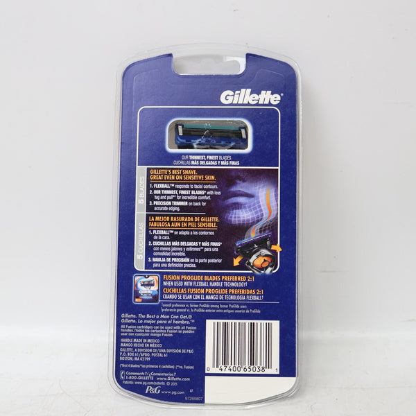 Gillette Fusion Flexball Razor Proglide Flexball Manual Shaver Handle Cartridge